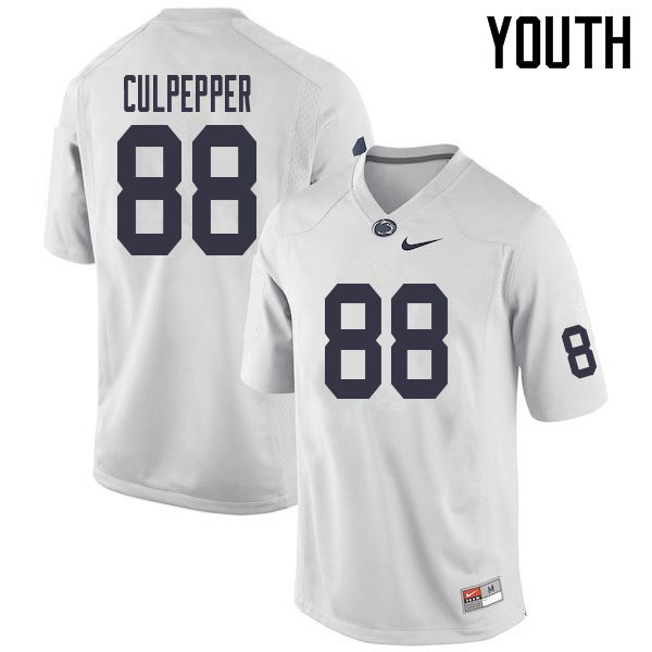 NCAA Nike Youth Penn State Nittany Lions Judge Culpepper #88 College Football Authentic White Stitched Jersey IUU3198LR